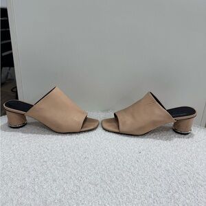 Rebecca Minkoff Tan Block Mule Heels